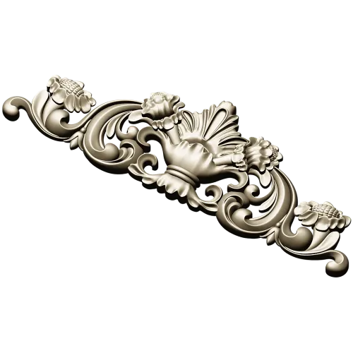 Baroque Acanthus Cartouche - 3D STL for CNC