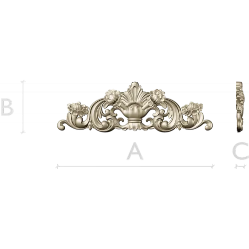 Baroque Acanthus Cartouche - 3D STL for CNC