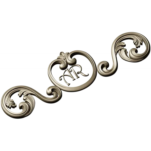 Regal Ribbon Cartouche - STL 3D model for CNC