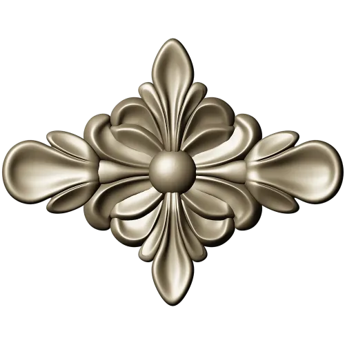Floral Diamond Rosette - 3D STL Model for CNC