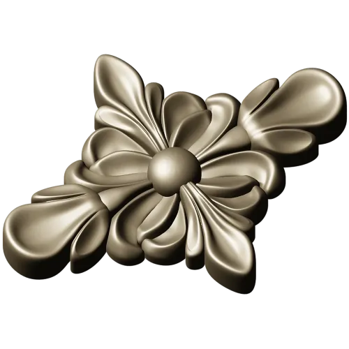 Floral Diamond Rosette - 3D STL Model for CNC