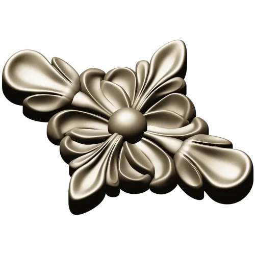 Floral Diamond Rosette - 3D STL Model for CNC