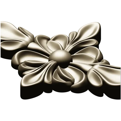 Floral Diamond Rosette - 3D STL Model for CNC