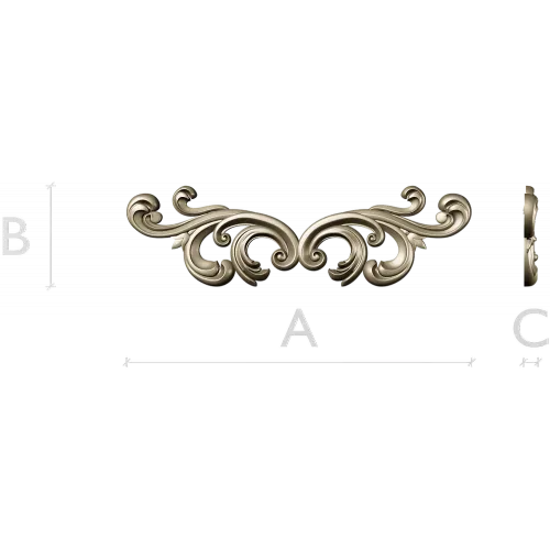 Baroque Acanthus Scroll STL for CNC Milling