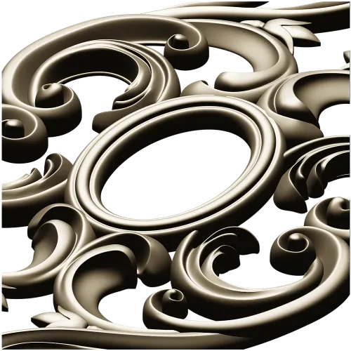 Овальный картуш в стиле рокайль - 3D STL для ЧПУ