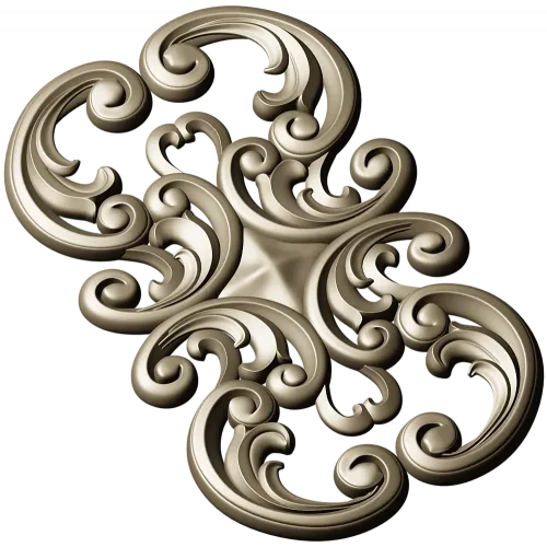 Aurelia Scroll Cartouche - STL 3D model for CNC
