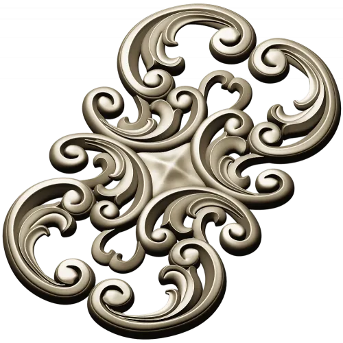 Aurelia Scroll Cartouche - STL 3D model for CNC