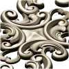 Aurelia Scroll Cartouche - STL 3D model for CNC