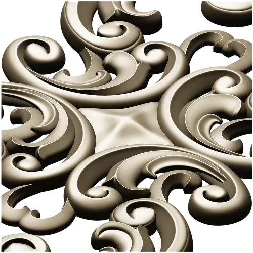 Aurelia Scroll Cartouche - STL 3D model for CNC