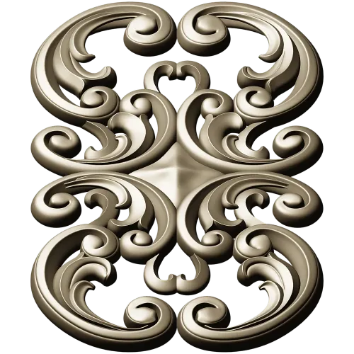 Aurelia Scroll Cartouche - STL 3D model for CNC