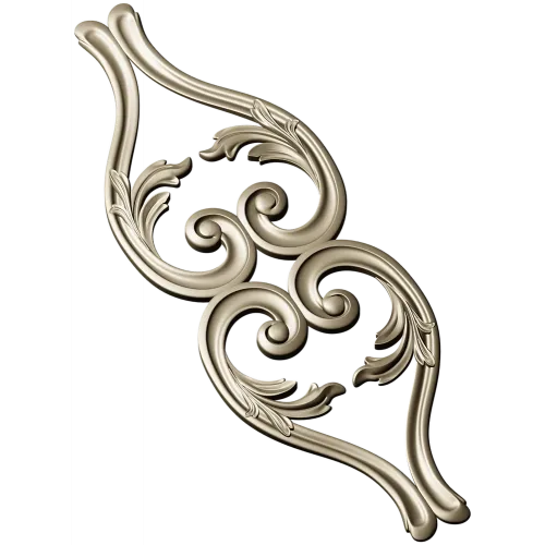 Lyrical Acanthus Drop - STL 3D model for CNC milling