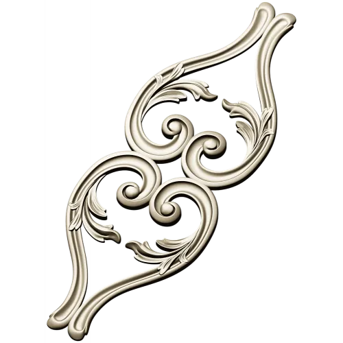 Lyrical Acanthus Drop - STL 3D model for CNC milling