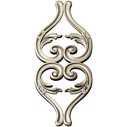 Lyrical Acanthus Drop - STL 3D model for CNC milling