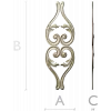 Lyrical Acanthus Drop - STL 3D model for CNC milling