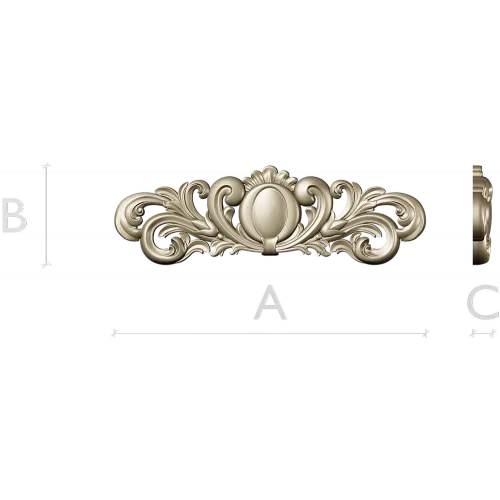 Ornamental Oval Cartouche STL for CNC