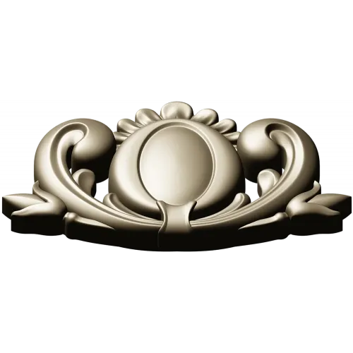 Декоративный картуш с овальным медальоном - STL для ЧПУ