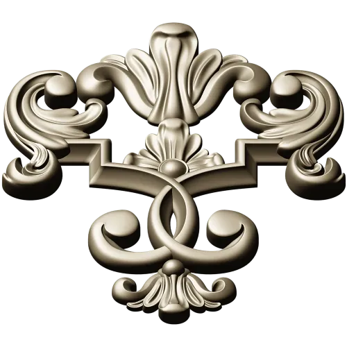 Baroque Acanthus Cartouche - STL 3D model for CNC milling