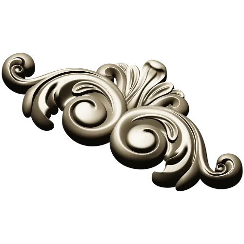 Rococo Acanthus Decorative STL for CNC