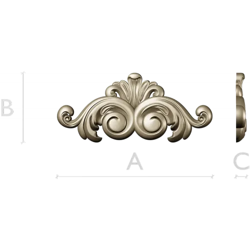 Rococo Acanthus Decorative STL for CNC
