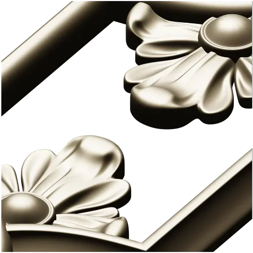 Regal Palmette Cartouche - STL 3D Model for CNC