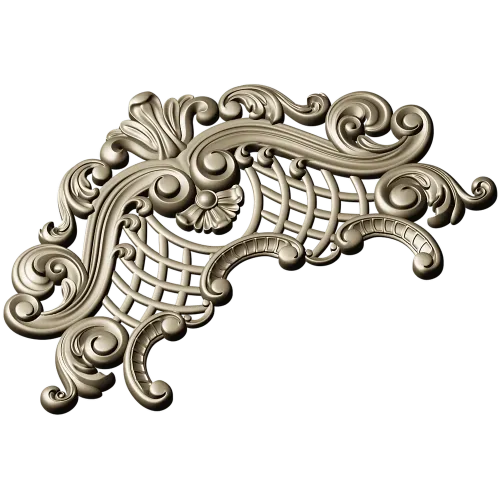 Рокайльный картуш - 3D STL модель для фрезера