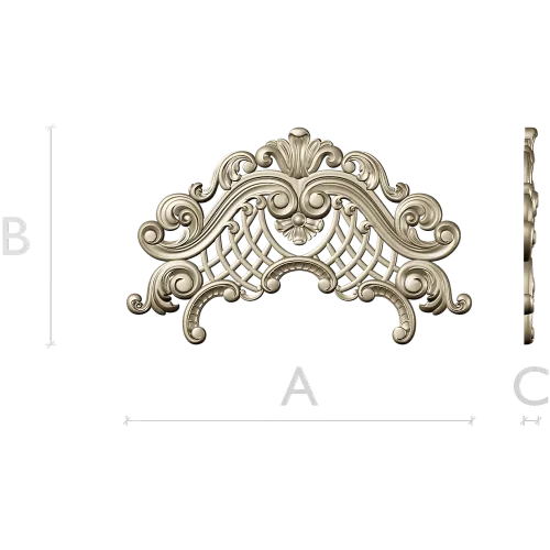 Рокайльный картуш - 3D STL модель для фрезера