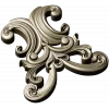 Baroque Acanthus Cartouche STL for CNC Milling
