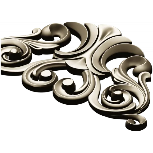Барочный картуш в формате STL для ЧПУ - декоративная 3D модель