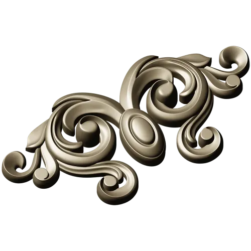 Baroque Acanthus Cartouche for CNC (STL 3D model)