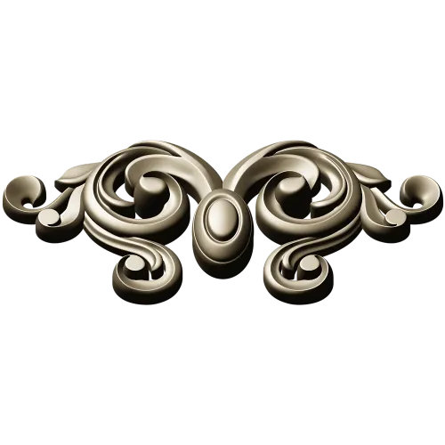 Baroque Acanthus Cartouche for CNC (STL 3D model)