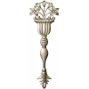Classical Vase Floral Applique STL for CNC
