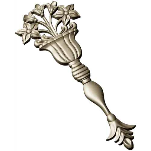 Classical Vase Floral Applique STL for CNC