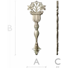 Classical Vase Floral Applique STL for CNC