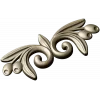 Laurel swirl ornamental applique - STL 3D model for CNC