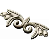 Laurel swirl ornamental applique - STL 3D model for CNC