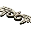 Laurel swirl ornamental applique - STL 3D model for CNC
