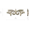 Laurel swirl ornamental applique - STL 3D model for CNC