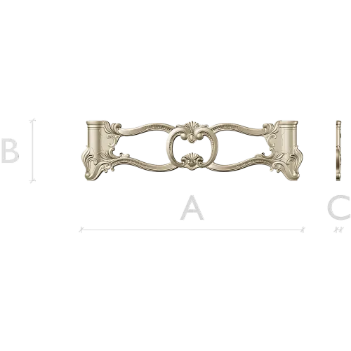 Rococo Oval Cartouche STL for CNC Milling