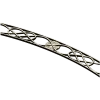 Дуговая ажурная накладка с розеткой - 3D модель STL для ЧПУ