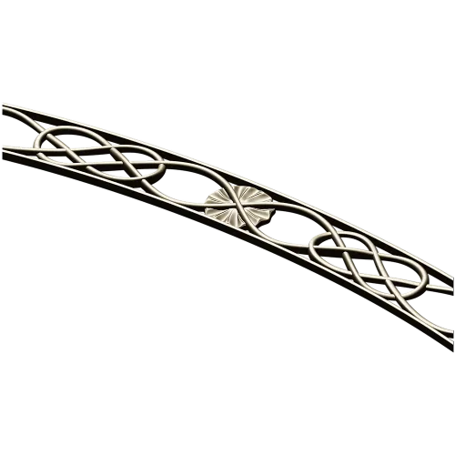 Дуговая ажурная накладка с розеткой - 3D модель STL для ЧПУ