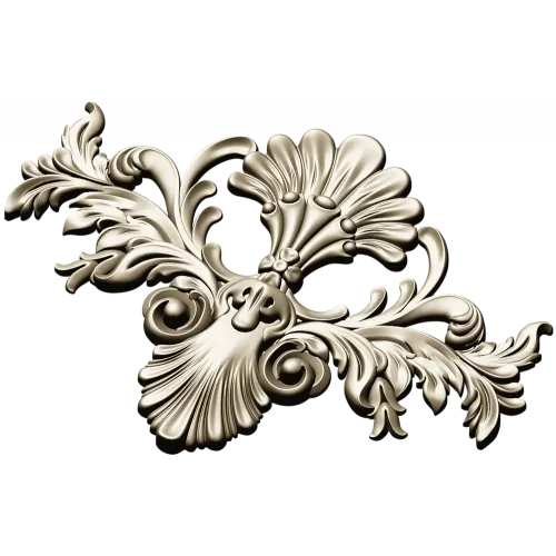 Baroque Floral Cartouche STL for CNC Milling