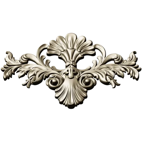 Baroque Floral Cartouche STL for CNC Milling