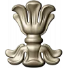 Floral cartouche high-relief STL for CNC