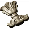 Floral cartouche high-relief STL for CNC