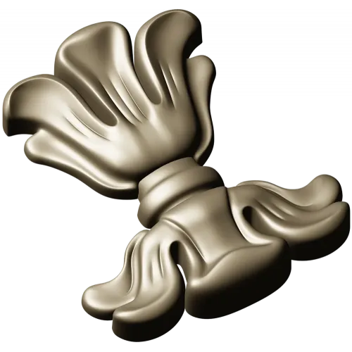 Floral cartouche high-relief STL for CNC