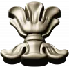 Floral cartouche high-relief STL for CNC