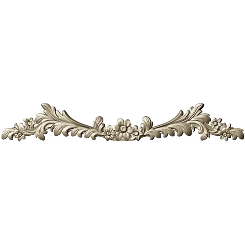 Rococo floral swag 3D model STL for CNC