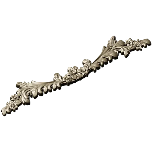 Rococo floral swag 3D model STL for CNC