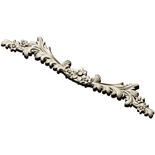 Rococo floral swag 3D model STL for CNC