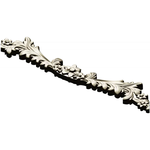 Rococo floral swag 3D model STL for CNC